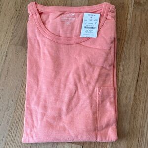 J. Crew Coral Crew Neck Tee brand new with tags